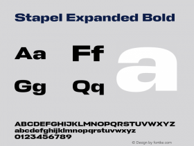 Stapel Expanded Bold Version 1.001图片样张