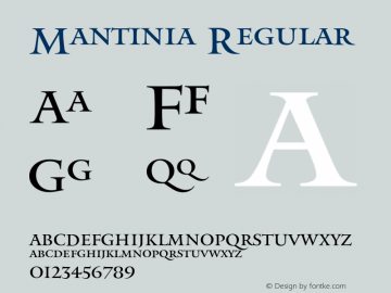 Mantinia Regular 001.000 Font Sample