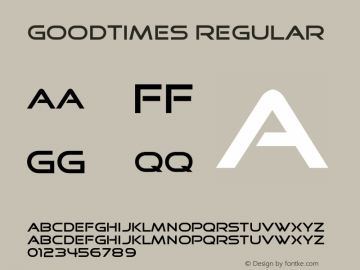 GoodTimes Regular 001.000 Font Sample