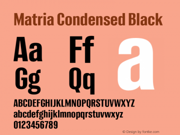 Matria Condensed Black Version 1.001图片样张