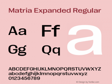 Matria Expanded Regular Version 1.001图片样张