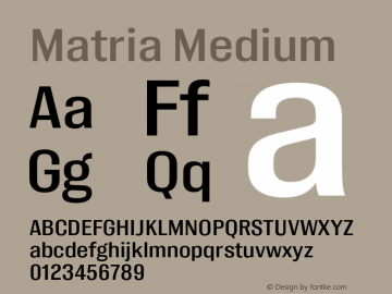 Matria Medium Version 1.001图片样张
