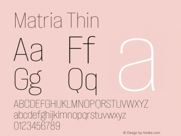 Matria Thin Version 1.001图片样张