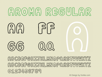 AROMA Version 1.001;Fontself Maker 3.5.8图片样张