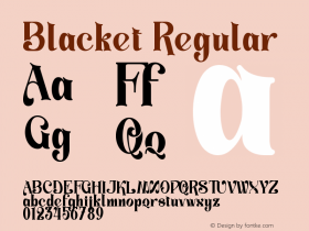 Blacket Version 1.000;October 2, 2022;FontCreator 14.0.0.2794 64-bit图片样张