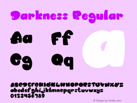 Darkness Regular Version 1.001;Fontself iOS v1.2.6图片样张
