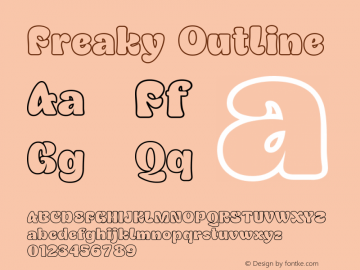 Freaky-Outline Version 1.001;Fontself Maker 3.5.4图片样张