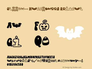 Groovy Halloween Regular Version 1.001;Fontself iOS v1.2.6图片样张