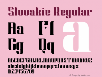 Slovakie Regular Version 1.000;Glyphs 3.1.2 (3151)图片样张