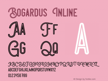 Bogardus Inline Version 1.000;July 6, 2023;FontCreator 14.0.0.2794 64-bit图片样张