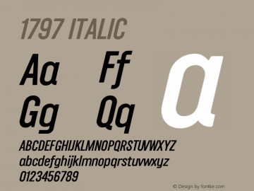 1797 ITALIC Version 1.000;FEAKit 1.0图片样张