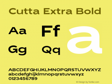 Cutta-ExtraBold Version 1.000图片样张