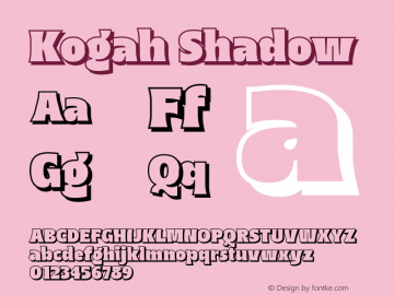 Kogah-Shadow Version 1.001;Fontself Maker 3.5.4图片样张
