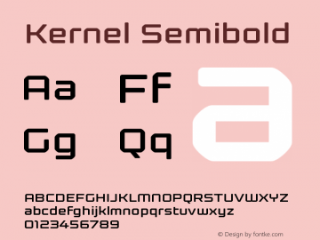 Kernel Semibold Version 1.000图片样张