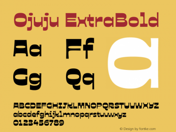 Ojuju ExtraBold Version 1.000图片样张