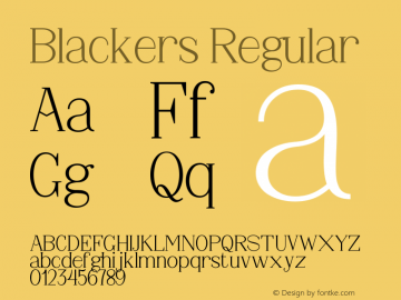 Blackers-Regular 1.0图片样张