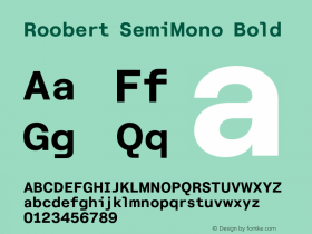 Roobert SemiMono Bold Version 4.000;Glyphs 3.2 (3243)图片样张