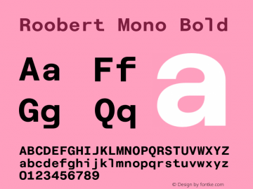 Roobert Mono Bold Version 4.000;Glyphs 3.2 (3243)图片样张