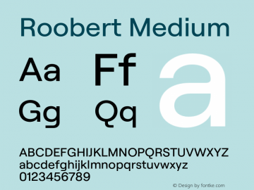 Roobert Medium Version 4.000;Glyphs 3.2 (3243)图片样张