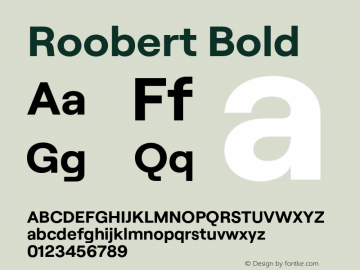 Roobert Bold Version 4.000;Glyphs 3.2 (3243)图片样张
