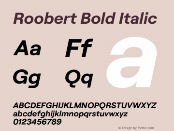 Roobert Bold Italic Version 4.000;Glyphs 3.2 (3243)图片样张
