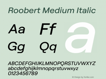 Roobert Medium Italic Version 4.000;Glyphs 3.2 (3243)图片样张