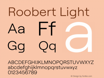 Roobert Light Version 4.000;Glyphs 3.2 (3243)图片样张