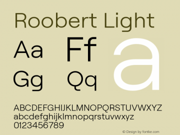 Roobert Light Version 4.000;Glyphs 3.2 (3243)图片样张