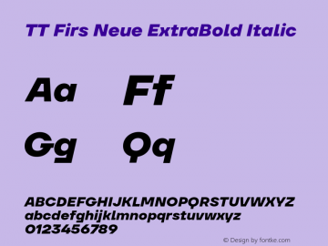 TT Firs Neue ExtraBold Italic Version 2.000.26062023图片样张