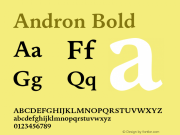 Andron Bold Version 2.0.1图片样张