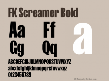 FK Screamer Bold Version 2.003;FEAKit 1.0图片样张