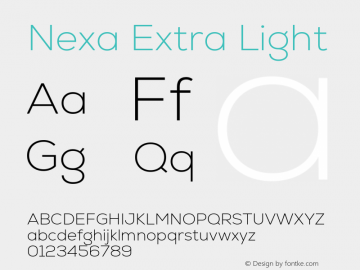 Nexa Extra Light Version 2.001图片样张
