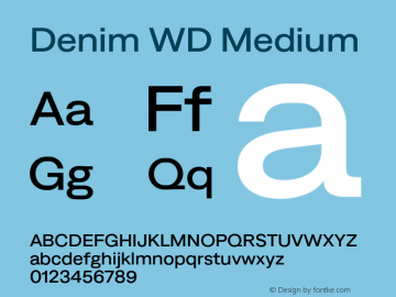 Denim WD Medium Version 4.000;Glyphs 3.2 (3186)图片样张