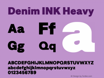 Denim INK Heavy Version 4.000;Glyphs 3.2 (3190)图片样张