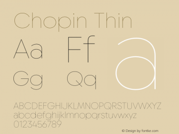 Chopin Thin Version 1.000;Glyphs 3.2 (3231)图片样张