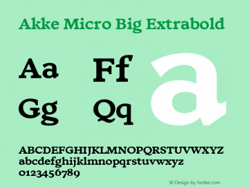 Akke Micro Big Extrabold Version 2.281图片样张