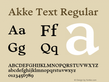 Akke Text Regular Version 2.281图片样张