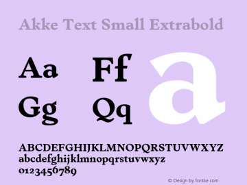 Akke Text Small Extrabold Version 2.281图片样张