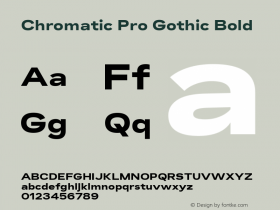 Chromatic Pro Gothic Bold Version 2.001图片样张