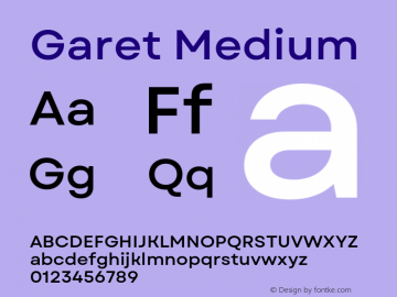 Garet Medium Version 1.004;FEAKit 1.0图片样张