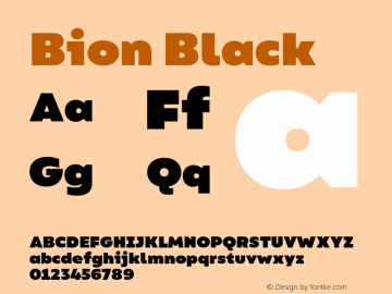 Bion Black Version 1.000;Glyphs 3.1.1 (3135)图片样张