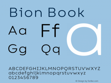 Bion Book Version 1.000;Glyphs 3.1.1 (3135)图片样张