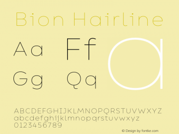 Bion Hairline Version 1.000;Glyphs 3.1.1 (3135)图片样张