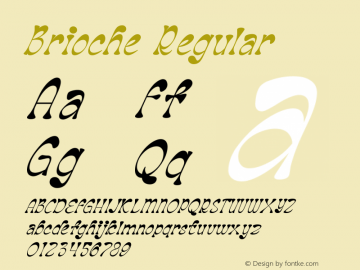 Brioche Version 1.001;Fontself Maker 3.5.8图片样张