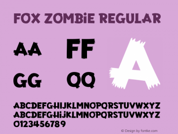 Fox Zombie Version 1.002;Fontself Maker 3.5.8图片样张