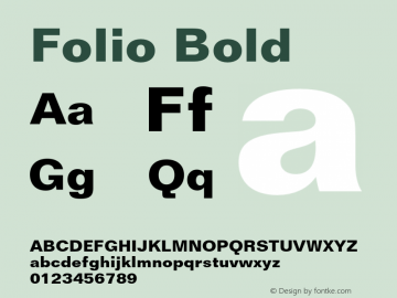 Folio Bold 2.0-1.0 Font Sample