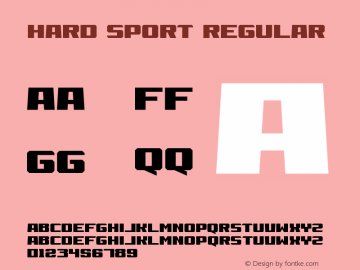 Hard Sport Version 1.001;Fontself Maker 3.5.7图片样张