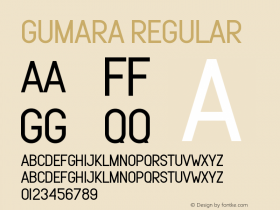 Gumara Version 1.001;Fontself Maker 3.5.8图片样张