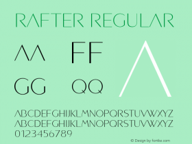 RAFTER Version 1.004;Fontself Maker 3.5.8图片样张