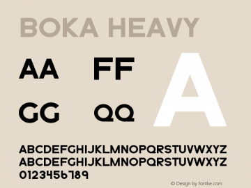 Boka Heavy Version 1.007;Fontself Maker 3.5.8图片样张